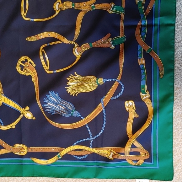 🌻Cybele Vintage Made in Italy square Equestrian Inspired Scarf - Picture 6 of 6